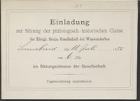 Unbekannt an Otto Ribbeck (Leipzig, 1885-07-11)