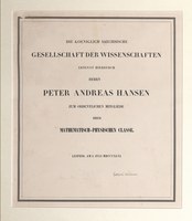 Ernennungsurkunde als ordentliches Mitglied der Königlich Sächsischen Gesellschaft der Wissenschaften (Peter Andreas Hansen)