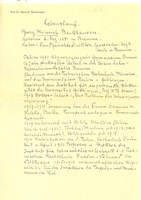 Handschriftlicher Lebenslauf von Heinrich Barkhausen