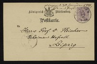 Albert Socin an Heinrich Leberecht Fleischer (Tübingen, 1881-01-28)